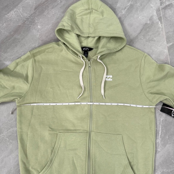 Women’s Billabong Rhodes Full Zip Hoodie Jacket Pockets Sage Green Size Small - Picture 15 of 16